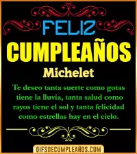 GIF Frases de Cumpleaños Michelet